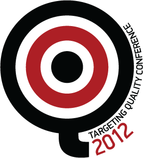 A logo with a target